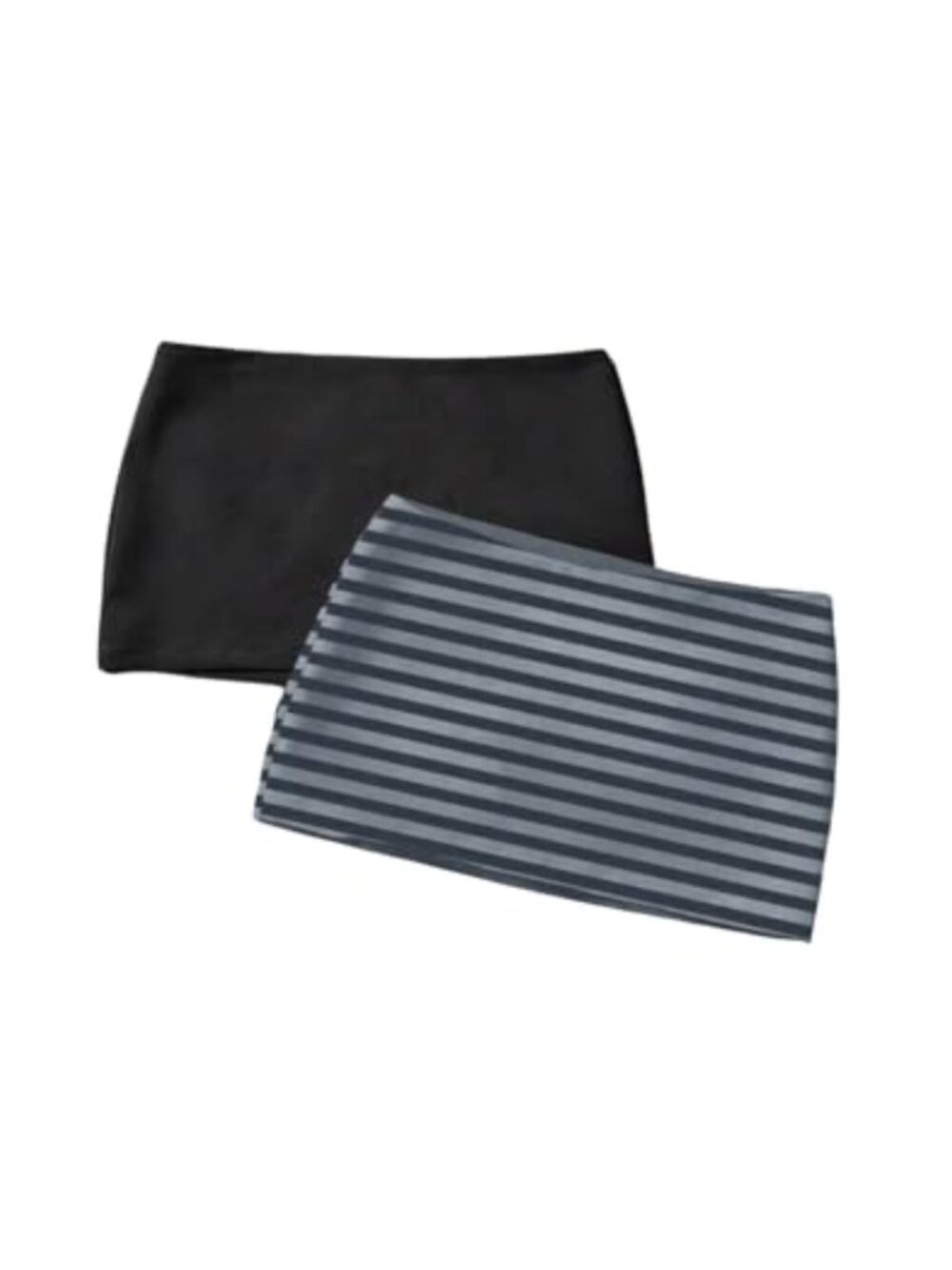 2 Pack Bodycon Mini Skirt with Inner Shorts Low Rise Stretch Summer